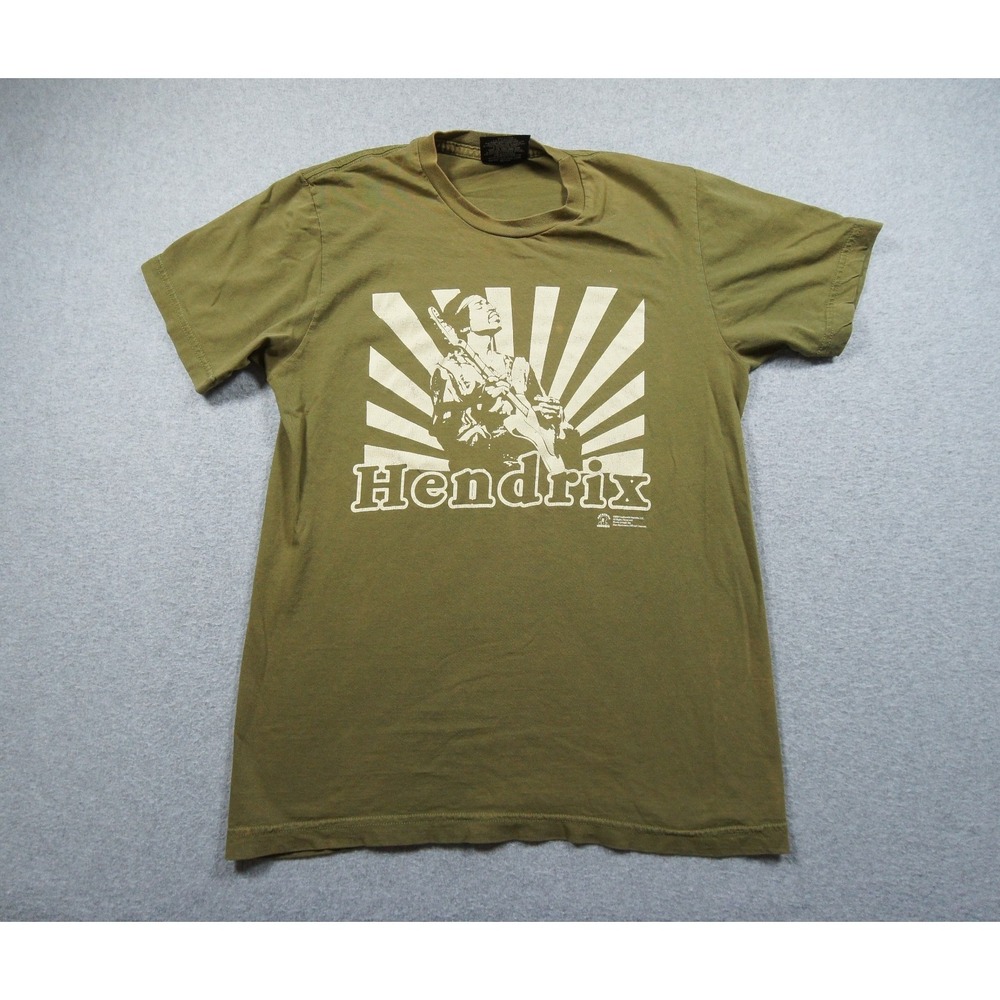Vintage Jimi Hendrix Shirt Mens Small Green Zion Rootswear Music Graphic Tee Y2K